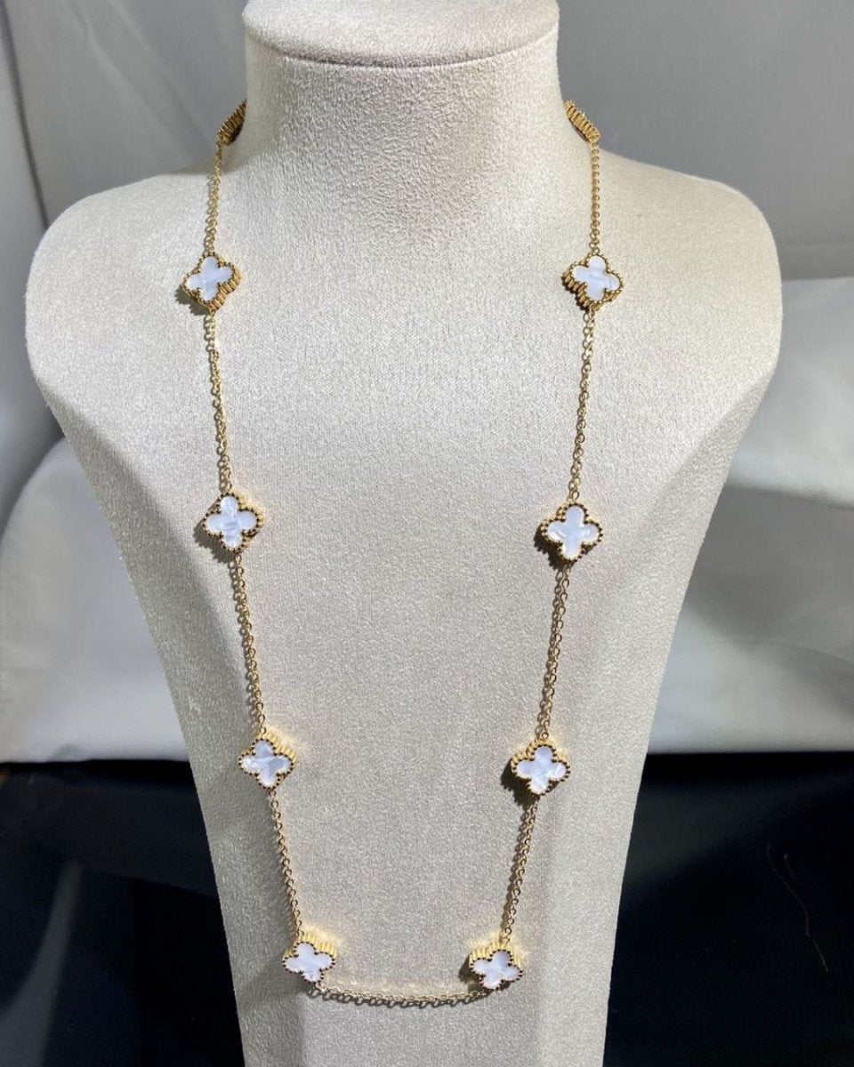 Collana vintage Alhambra con 10 quadrifogli